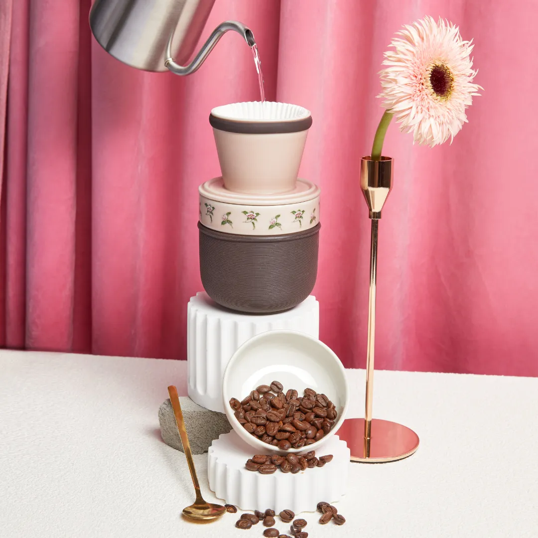Flower Fairy Pour Over Dripper Coffee Set   Carrying Case